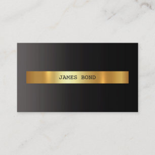 Minimalistisch ombre Black Vip Golden Foil Vip Visitekaartje