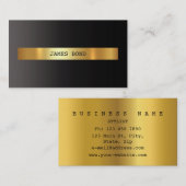 Minimalistisch ombre Black Vip Golden Folie Vip Visitekaartje (Voorkant / Achterkant)