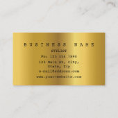 Minimalistisch ombre Black Vip Golden Folie Vip Visitekaartje (Achterkant)