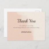 Minimalistisch Ombre Roze - Dank u Briefkaart (Voorkant / Achterkant)