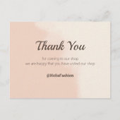 Minimalistisch Ombre Roze - Dank u Briefkaart (Voorkant)