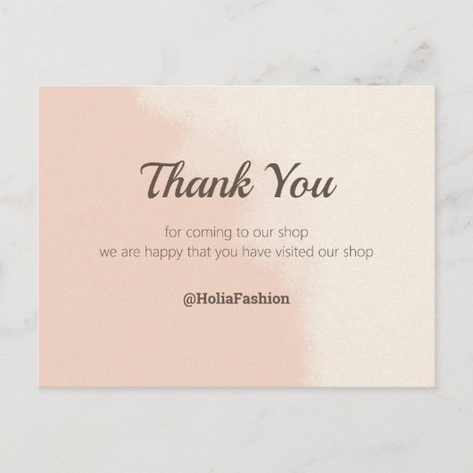 Minimalistisch Ombre Roze - Dank u Briefkaart (Voorkant)