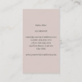 Minimalistisch onbeschoft en grijs visitekaartje (Achterkant)