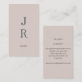 Minimalistisch onbeschoft en grijs visitekaartje (Voorkant / Achterkant)