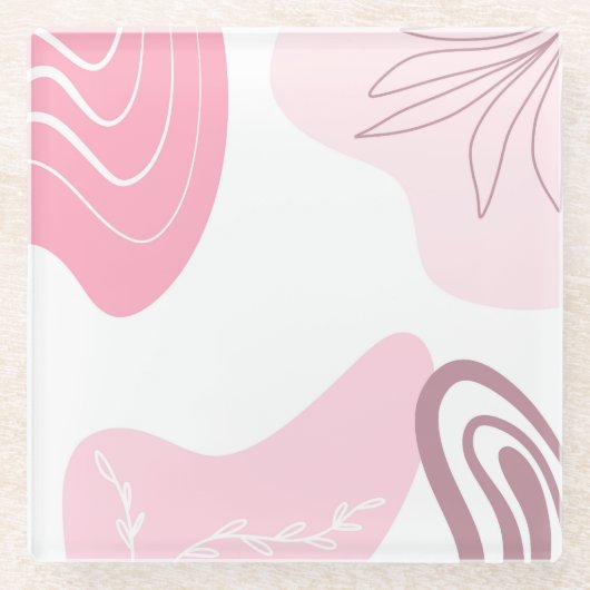 Minimalistisch Onderzetter patroonglas (Voorkant)