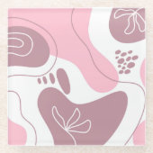 Minimalistisch Onderzetter patroonglas Glazen Onderzetter (Voorkant)