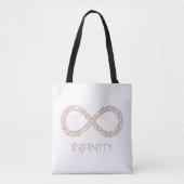 Minimalistisch oneindigheidssymbool met blad tote bag (Voorkant)
