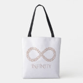 Minimalistisch oneindigheidssymbool met blad tote bag (Achterkant)