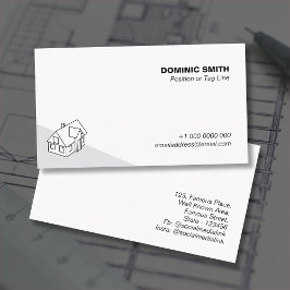 Minimalistisch onroerend goed, thuisserviceprovide visitekaartje