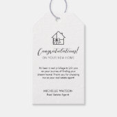 Minimalistisch onroerend goed Verkoop Agent Eenvou Cadeaulabel (Voorkant)