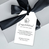 Minimalistisch onroerend goed Verkoop Agent Eenvou Cadeaulabel