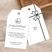 Minimalistisch onroerend goed Verkoop Agent Eenvou Cadeaulabel