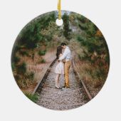 Minimalistisch Ons eerste appartement Zwart-wit Keramisch Ornament (Achterkant)