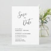 Minimalistisch ontwerp Bewaar de datumkaart Save The Date (Staand voorkant)