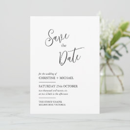 Minimalistisch ontwerp Bewaar de datumkaart Save The Date