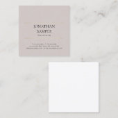 Minimalistisch ontwerp, creatief papier, luxe vierkante visitekaartje (Voorkant / Achterkant)