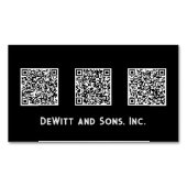 Minimalistisch ontwerp Drie QR-code Slank Magnetisch Visitekaartje (Voorkant)