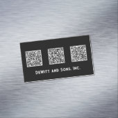 Minimalistisch ontwerp Drie QR-code Slank Magnetisch Visitekaartje (Voorbeeld)