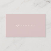 Minimalistisch ontwerp Elegant Clean Muted Pink Mo Visitekaartje (Voorkant)