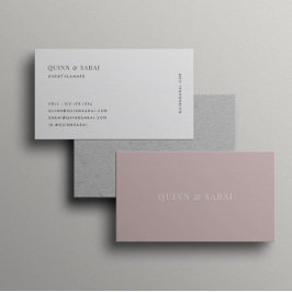 Minimalistisch ontwerp Elegant Clean Muted Pink Mo Visitekaartje
