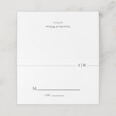 Minimalistisch ontwerp | Elegante en moderne bruil Plaatskaartje (Buitenkant ongevouwen)