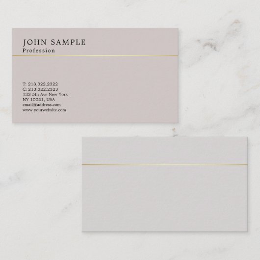 Minimalistisch ontwerp Elegante harmonische kleure Visitekaartje (Voorkant / Achterkant)