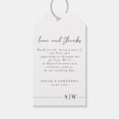 Minimalistisch ontwerp | Elegante & Moderne Trouw Cadeaulabel (Voorkant)