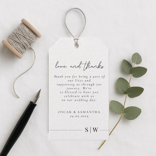 Minimalistisch ontwerp | Elegante & Moderne Trouw Cadeaulabel