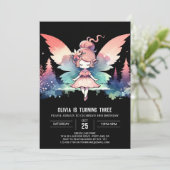 Minimalistisch ontwerp Fairy Birthday Kaart (Staand voorkant)