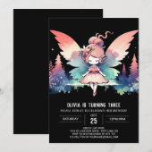 Minimalistisch ontwerp Fairy Birthday Kaart (Voorkant / Achterkant)