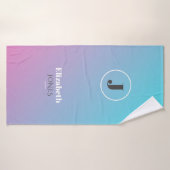 Minimalistisch ontwerp in pastelkleuren badhanddoek (Badhanddoek)