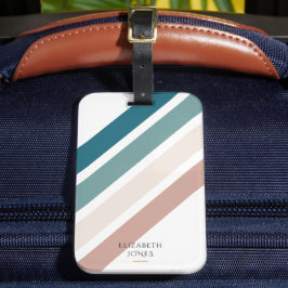 Minimalistisch ontwerp in pastelkleuren bagagelabel