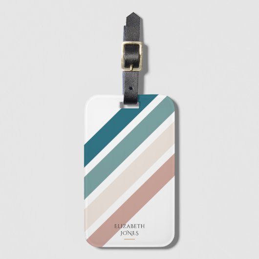 Minimalistisch ontwerp in pastelkleuren bagagelabel (Voorkant (verticaal))