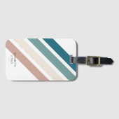 Minimalistisch ontwerp in pastelkleuren bagagelabel (Voorkant (horizontaal))