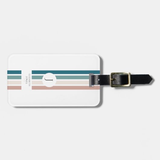 Minimalistisch ontwerp in pastelkleuren bagagelabel (Voorkant horizontaal)