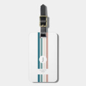 Minimalistisch ontwerp in pastelkleuren bagagelabel (Voorkant verticaal)