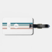 Minimalistisch ontwerp in pastelkleuren bagagelabel (Achterkant horizontaal)