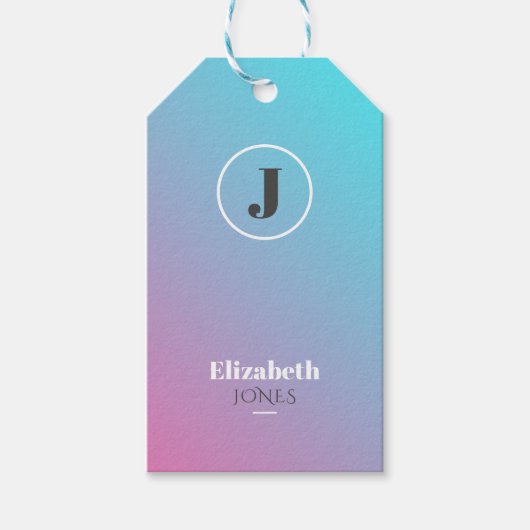 Minimalistisch ontwerp in pastelkleuren cadeaulabel (Voorkant)