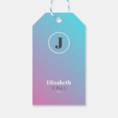 Minimalistisch ontwerp in pastelkleuren cadeaulabel (Achterkant)