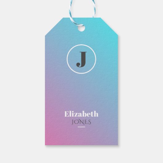 Minimalistisch ontwerp in pastelkleuren cadeaulabel (Achterkant)