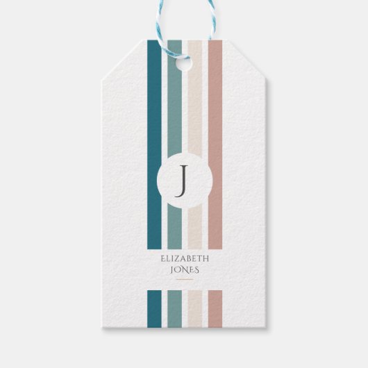Minimalistisch ontwerp in pastelkleuren cadeaulabel (Voorkant)