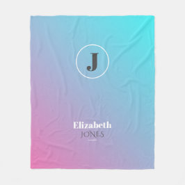 Minimalistisch ontwerp in pastelkleuren fleece deken