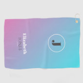 Minimalistisch ontwerp in pastelkleuren golfhanddoek (Horizontaal)