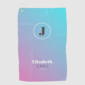 Minimalistisch ontwerp in pastelkleuren golfhanddoek (Voorkant)