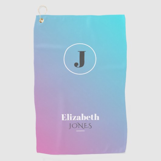 Minimalistisch ontwerp in pastelkleuren golfhanddoek (Voorkant)