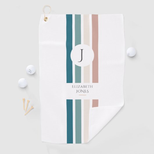 Minimalistisch ontwerp in pastelkleuren golfhanddoek (Insitu)