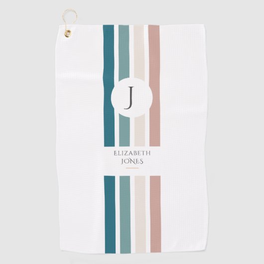 Minimalistisch ontwerp in pastelkleuren golfhanddoek (Voorkant)