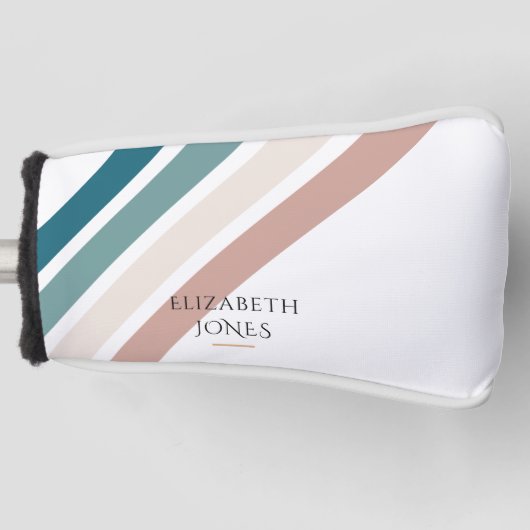 Minimalistisch ontwerp in pastelkleuren golfheadcover (Voorkant)
