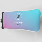 Minimalistisch ontwerp in pastelkleuren golfheadcover (Voorkant)