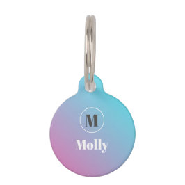 Minimalistisch ontwerp in pastelkleuren huisdierpenning